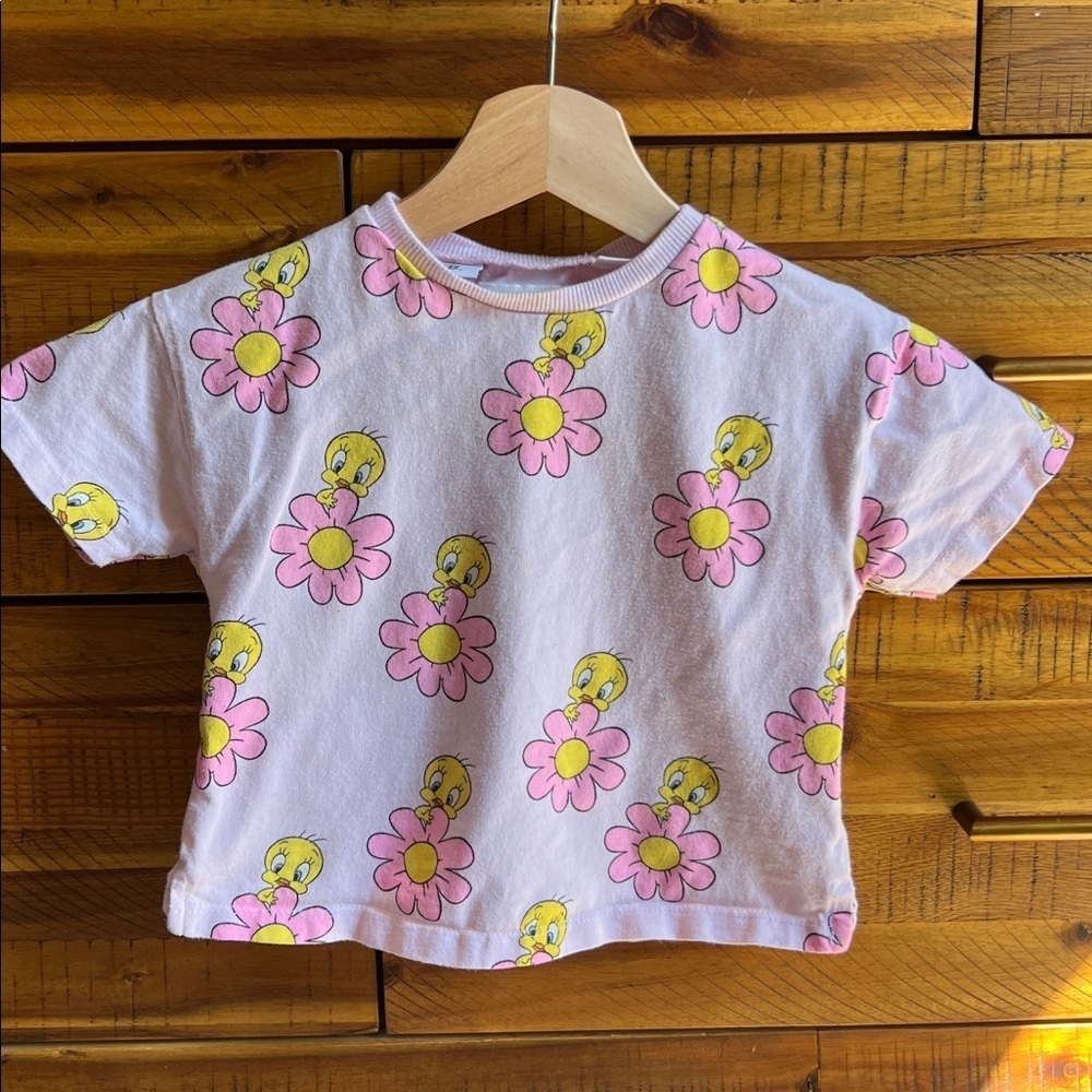 Zara Girl Pink Tweety Bird Kids T-Shirt
